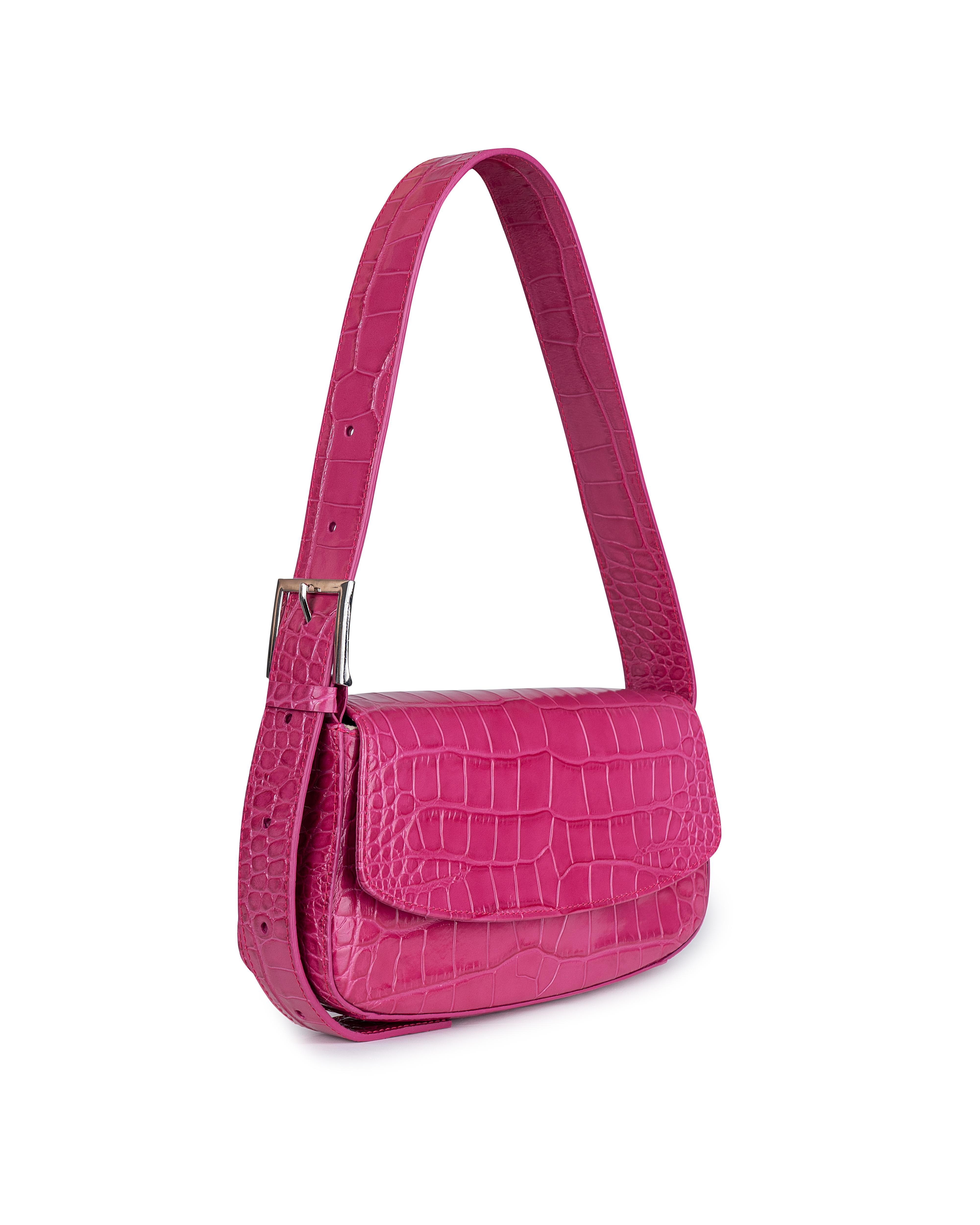 AMICA BAG PINK CROCODILE